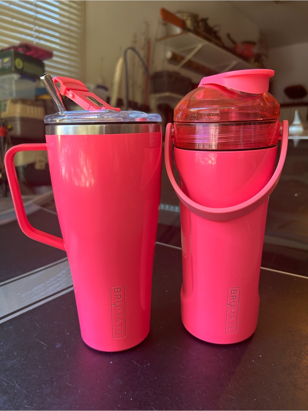 Brumate Hot Pink Insulated Drink Tumbler and Bottle Set